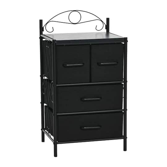 Household Essentials Victoria 32" 4-Drawer Dresser, Color: Black | Michaels Household Essentials Victoria 32" 4-Drawer Dresser, Color: Black | Michaels